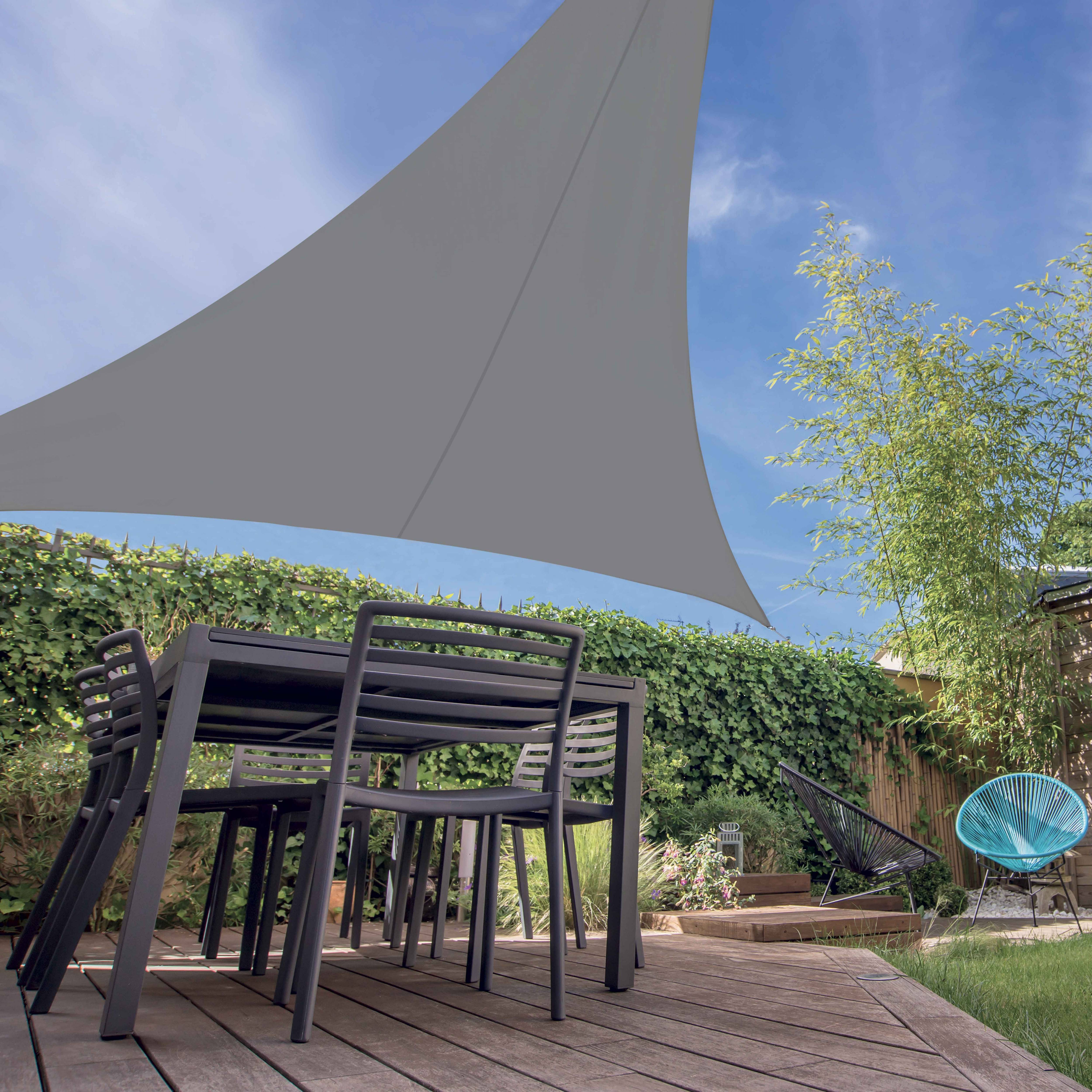 Oviala - Voile d'ombrage triangulaire extensible 3,60 m gris
- Oviala - Image 3