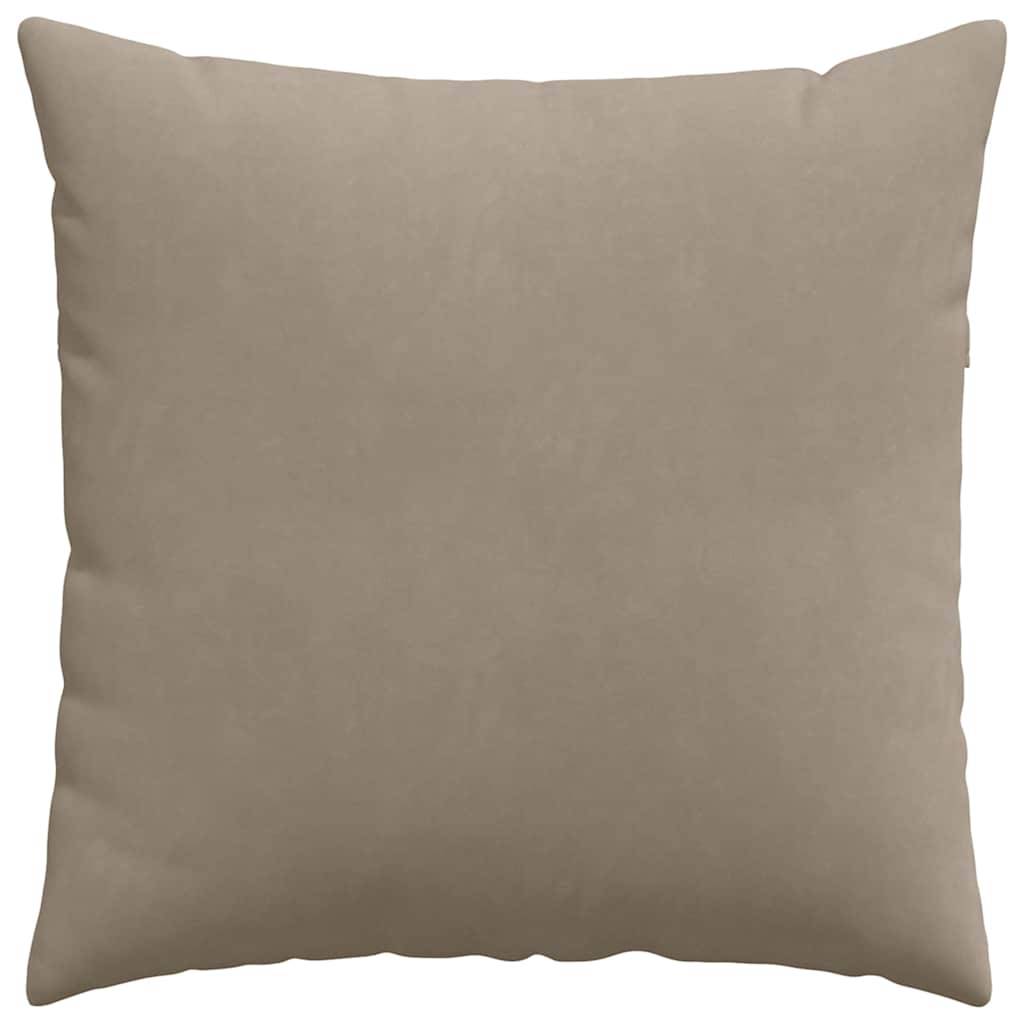 Set de 2 Coussins de Sol et Canapé en Tissu Doux Housse Lavable pour Salon Taupe 60x60 cm – ComfortXL Outdoor Living - Image 6