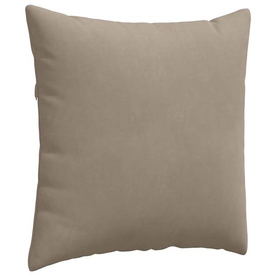 Set de 2 Coussins de Sol et Canapé en Tissu Doux Housse Lavable pour Salon Taupe 60x60 cm – ComfortXL Outdoor Living - Image 5