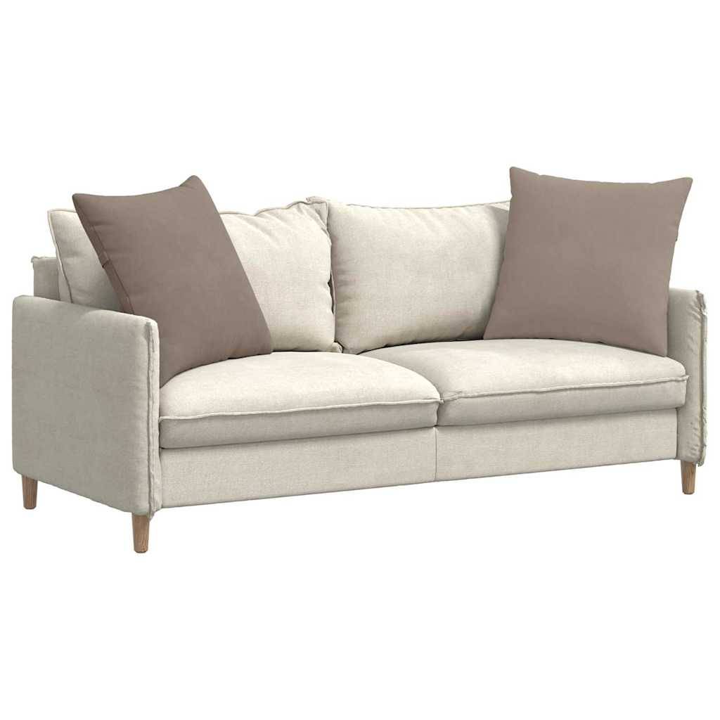Set de 2 Coussins de Sol et Canapé en Tissu Doux Housse Lavable pour Salon Taupe 60x60 cm – ComfortXL Outdoor Living - Image 3