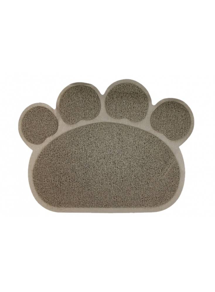 Tapis patoune gamelle et litière TAUPE - Mon Ami Luki