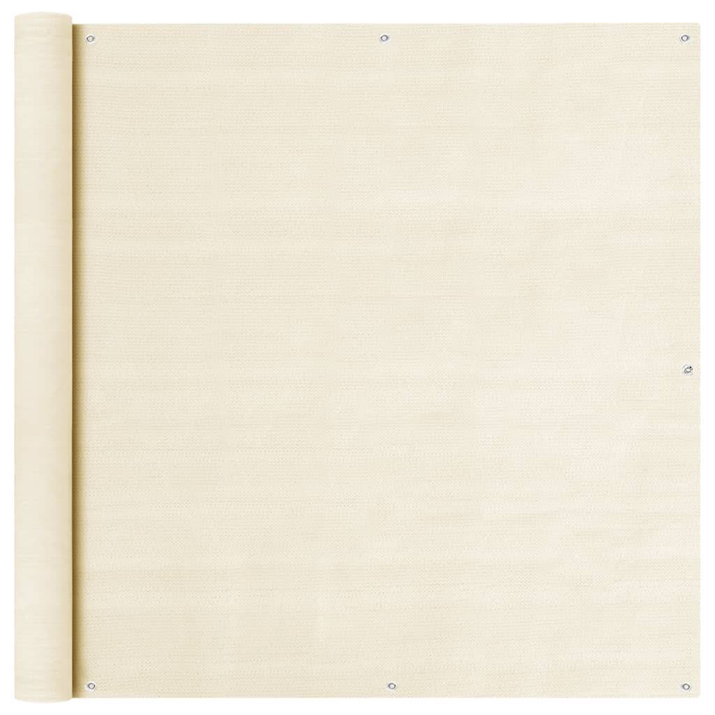 Écran de balcon PEHD crème 300 x 120 cm - PANGIVO - Image 1
