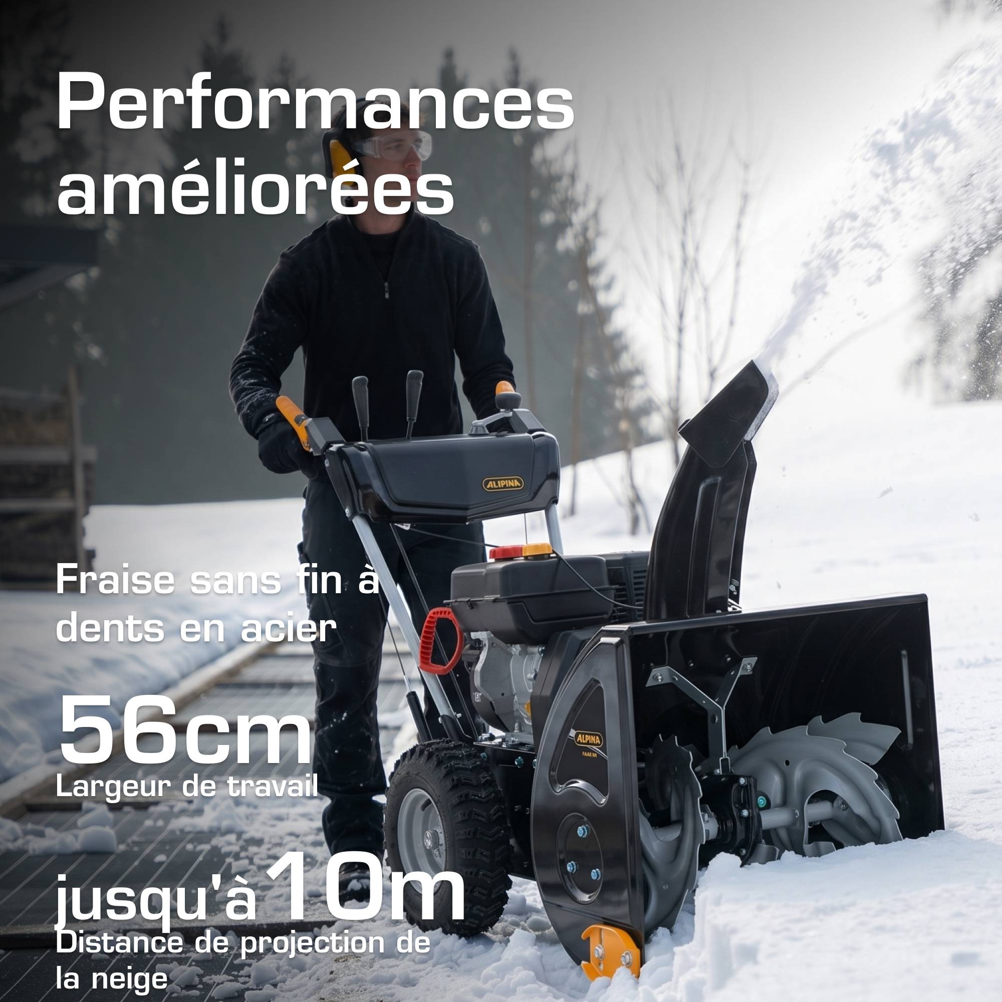 Alpina - Souffleuse à neige AS 56 P, 212 cc, largeur 56 cm, projection 10 m - Alpina - Image 3
