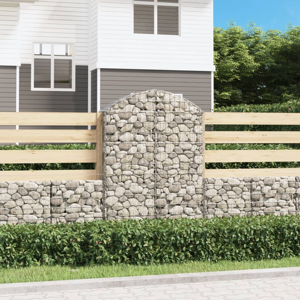 Vidaxl - Panier de gabions arqué 100x30x140/160 cm Fer galvanisé vidaXL 153427 - Image 1