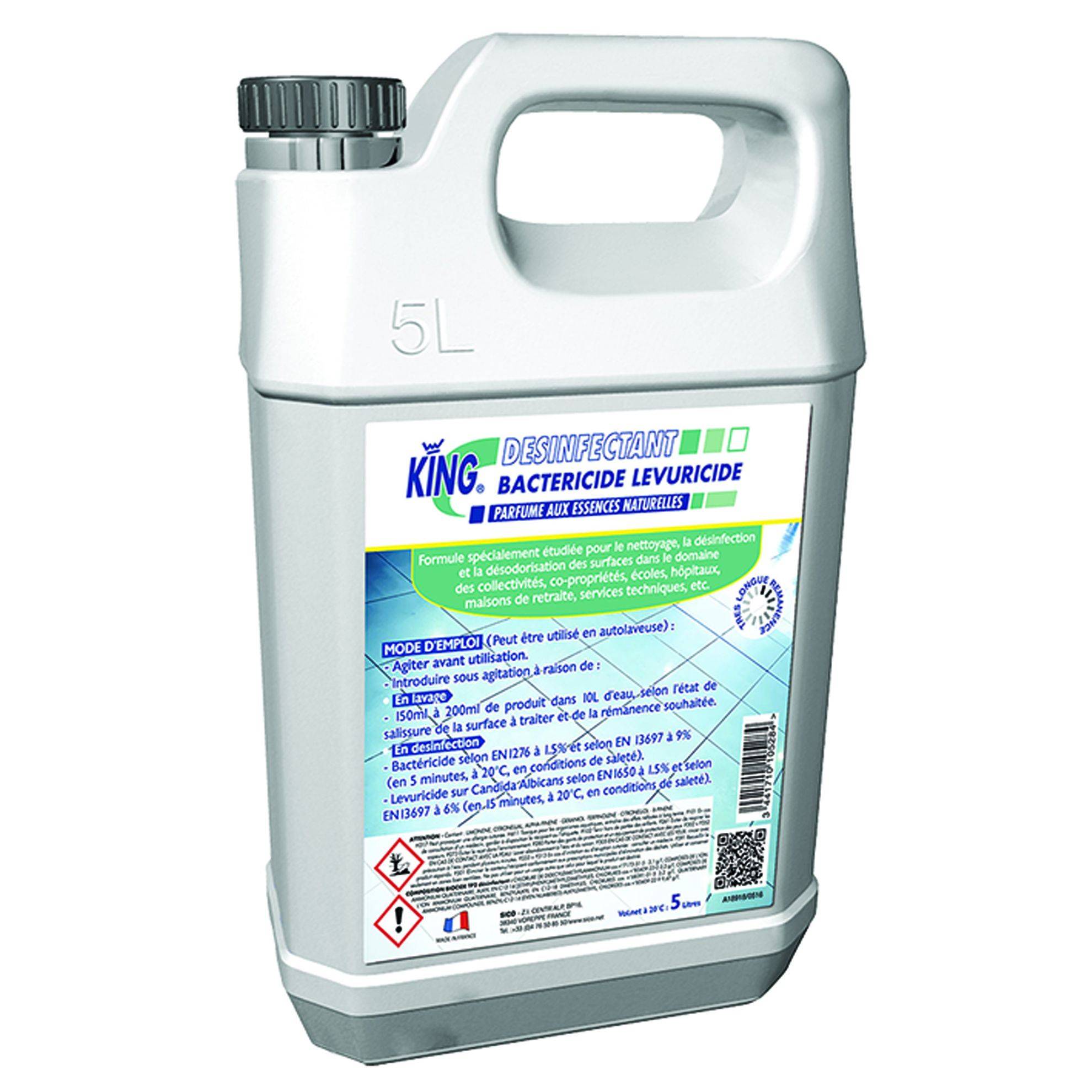 Désinfectant bactéricide lévuricide - 5L KING - Gamm vert