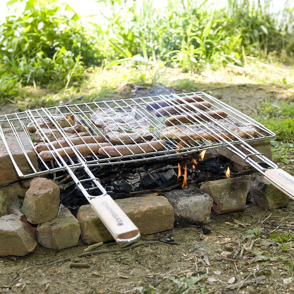 Grande grille barbecue rectangulaire simple 53 x 39 cm - Image 2