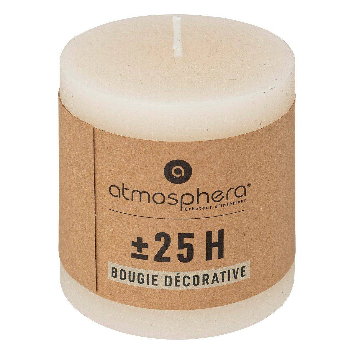Bougie Ronde "Rustic" 7cm Ivoire - Image 2