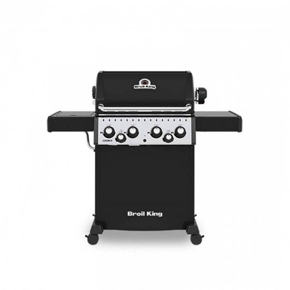 Broil King - Barbecue gaz Broil King Crown 480 Noir 4 brûleurs + 1 latéral - Image 1