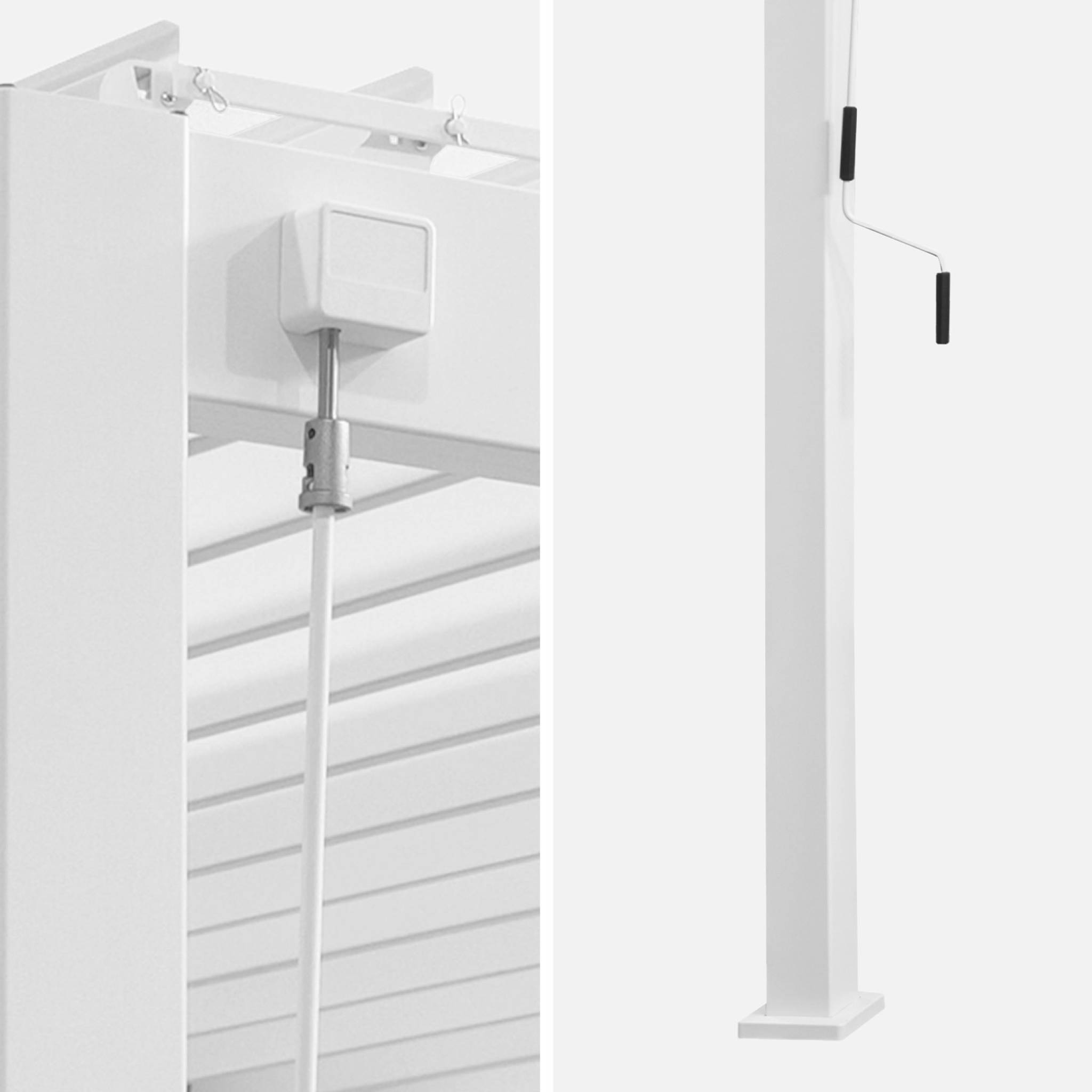 sweeek - Pergola bioclimatique aluminium blanc adossée lames orientables 4x3m Triomphe | sweeek - Image 6