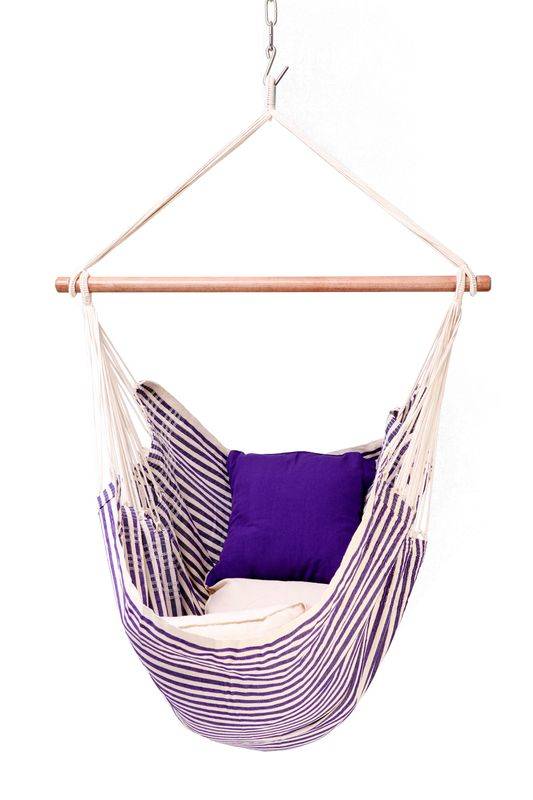 Proloisirs - Toile de hamac chaise suspendue avec bois d'écartement - marin PROLOISIRS