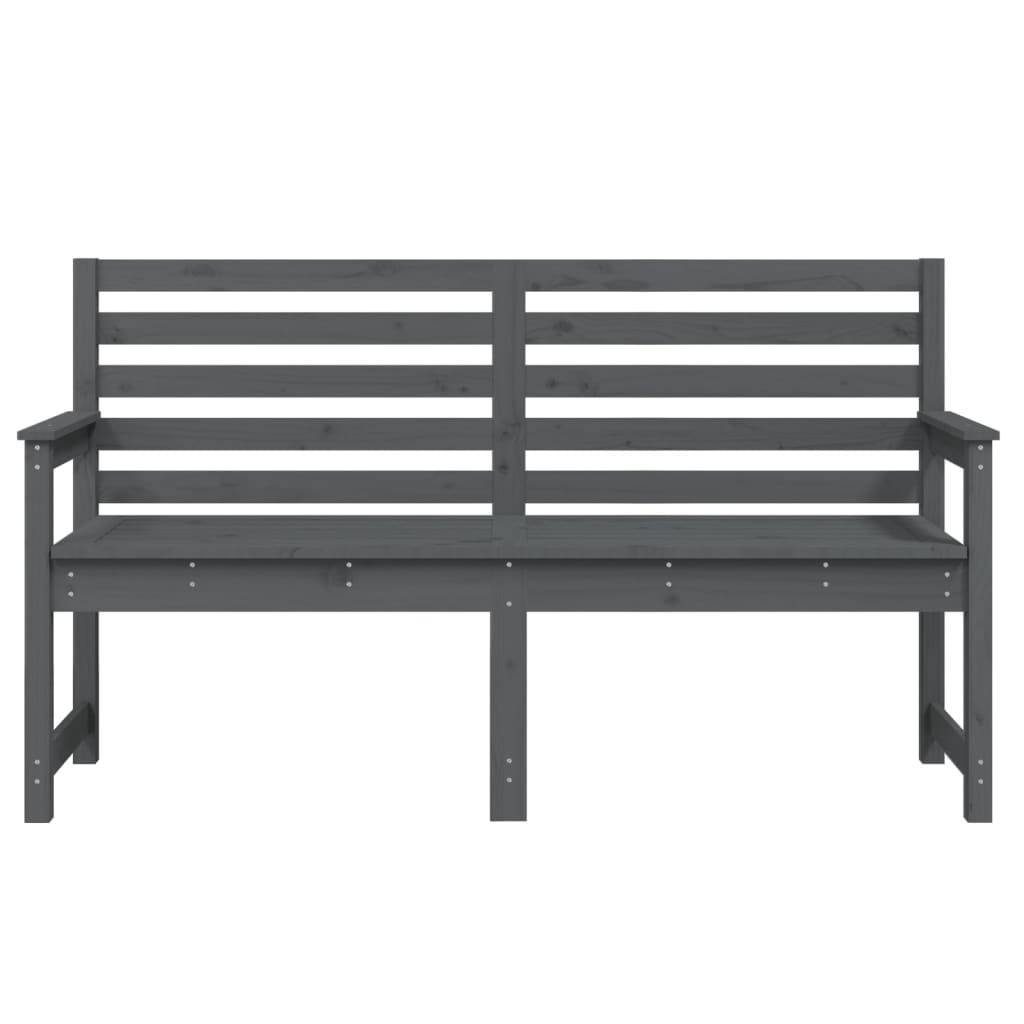 Helloshop26 - Banc de jardin meuble de patio d'extérieur terrasse 159,5 x 48 x 91,5 cm bois massif de pin gris - Image 2