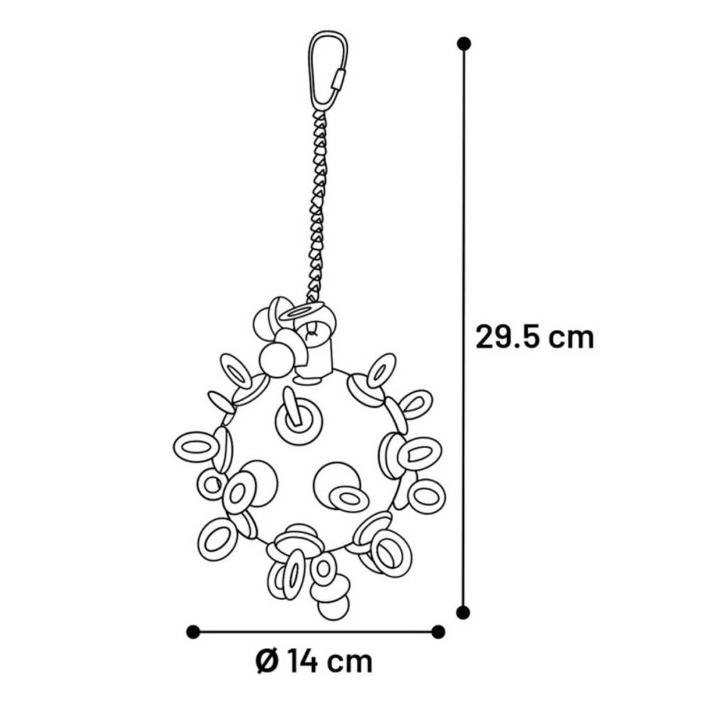 Flamingo - Jouet balle tétines ø 14 cm pour perruches - Image 2