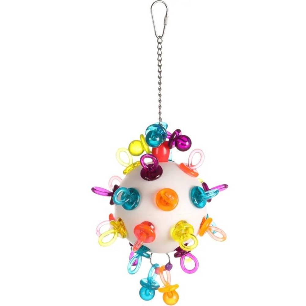 Flamingo - Jouet balle tétines ø 14 cm pour perruches - Image 1