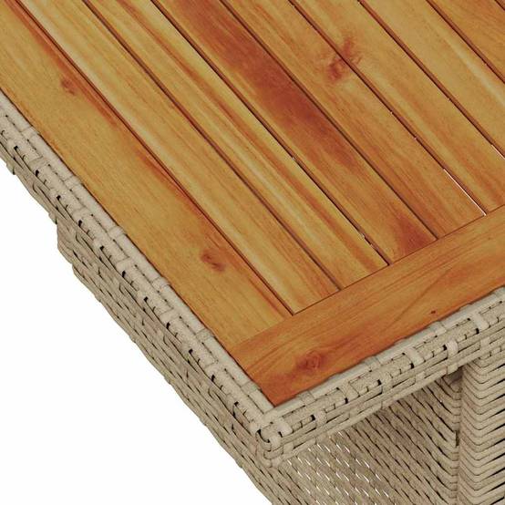 Salon de jardin 6 places en poly rotin modulable avec rangements intégrés pour terrasse Beige – ComfortXL Outdoor Living - Image 9