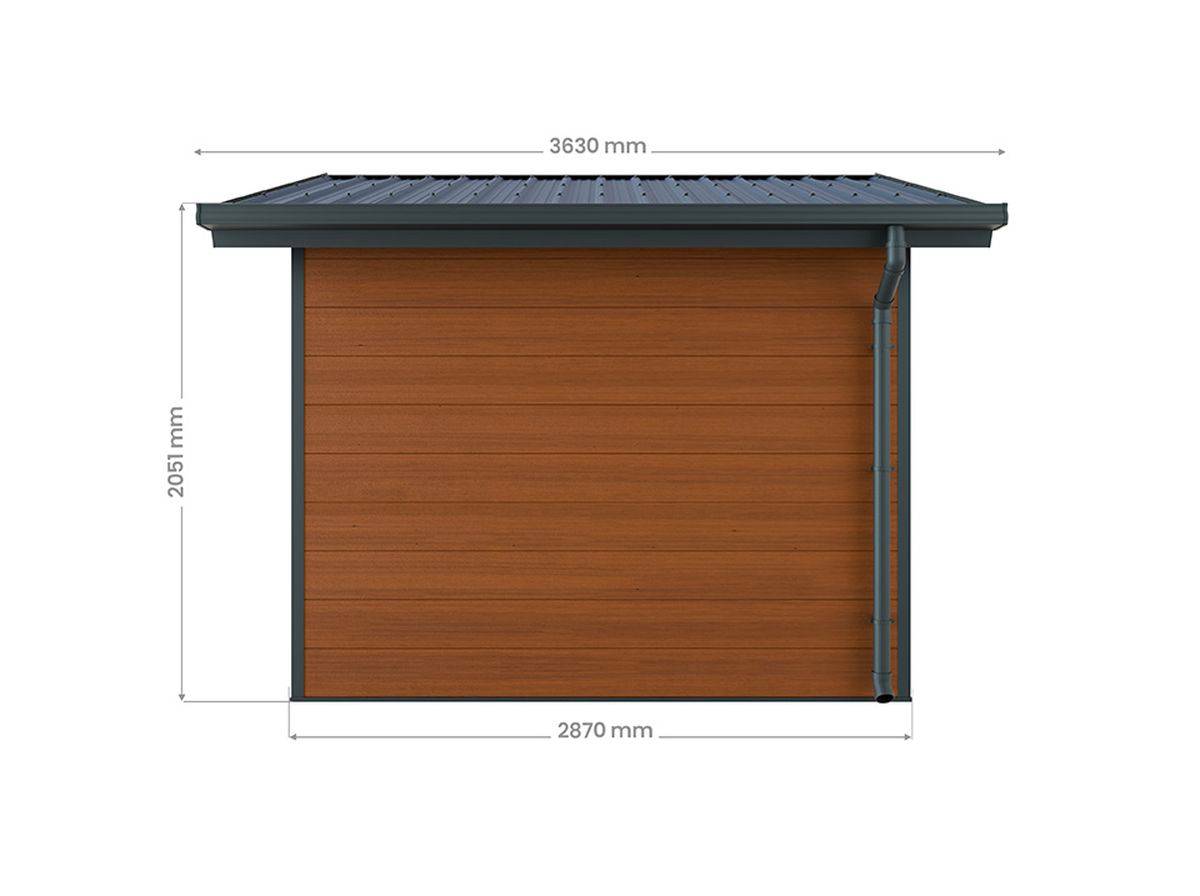 Direct Abris - Abri de Jardin Composite ISORA - 9m2 Brun - Cabane Atelier / Abri Velo - Image 7