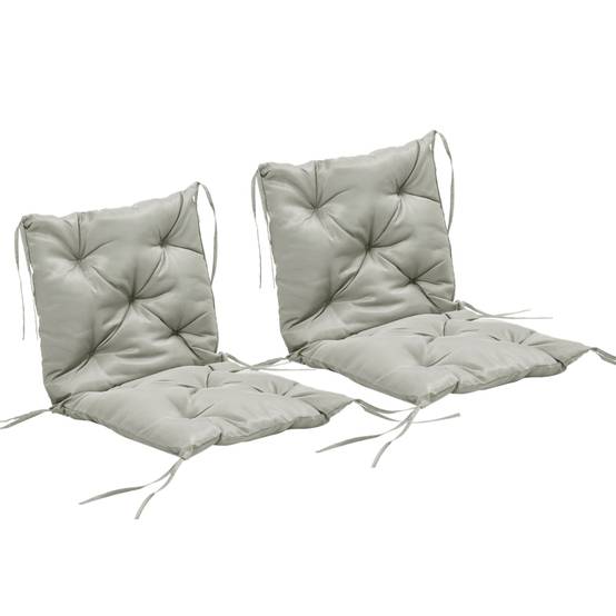 Coussin d’assise en polyester, gris clair, 98 x 50 x 8 cm - PANGIVO - Image 1