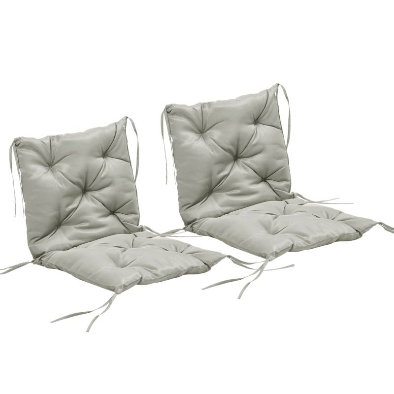 Coussin d’assise en polyester, gris clair, 98 x 50 x 8 cm - PANGIVO