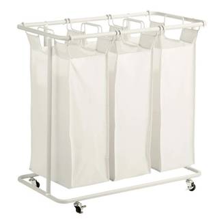 Panier à Linge 3 bacs "Linea" 79cm Beige