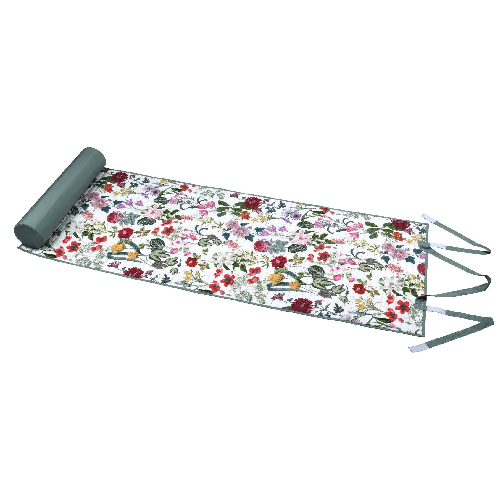 Lovely Casa - Matelas de plage fleuri - LOVELY CASA - Polyester - Vert - Image 1