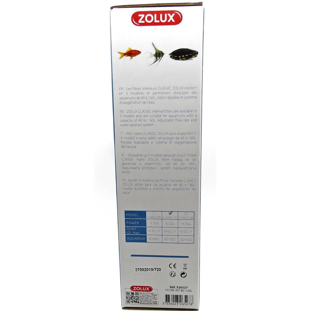 Zolux - Filtration intérieure classic 120 zolux 6 W pour aquarium de 80 à 120 L. - Image 4