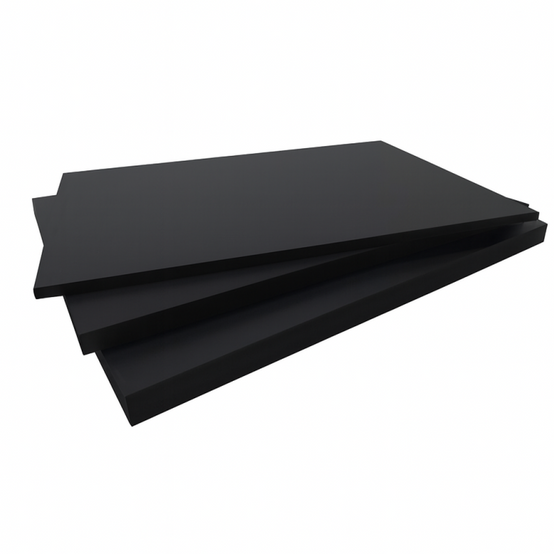 Panneau fibre composite plat et lisse (2 coloris) - Coloris - Noir, Epaisseur - 5 mm, Largeur - 40 cm, Longueur - 80 cm - Image 1