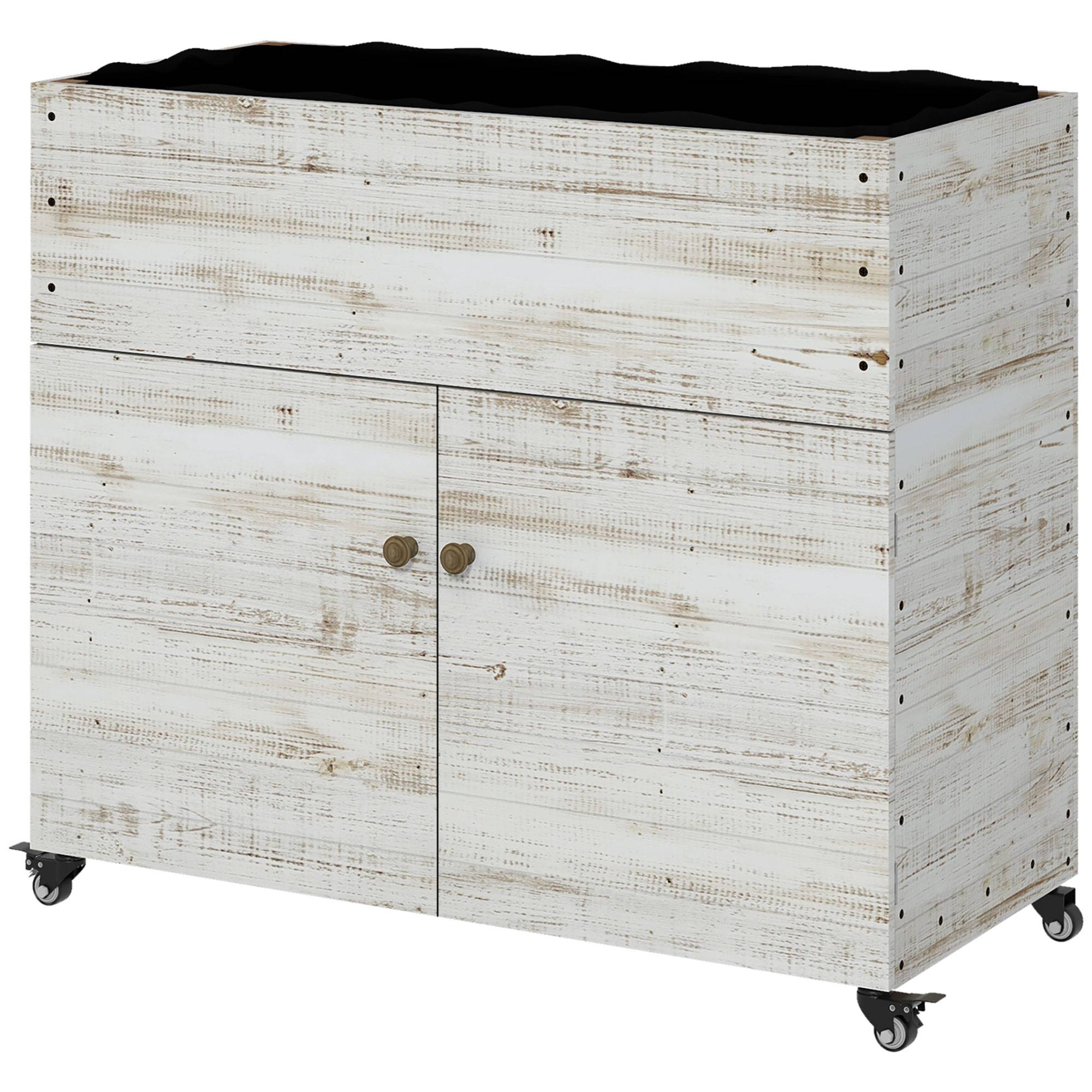 Carré potager sur pied bois blanc 110 x 50 x 95 cm - PANGIVO - Image 2