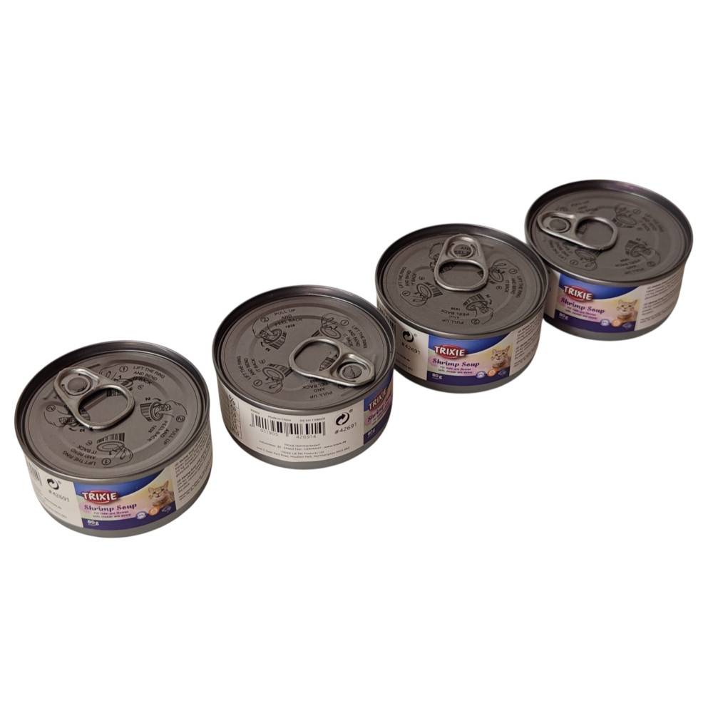 Trixie - Soupe au poulet et aux crevettes 4 x 80 g pour chat - Image 1