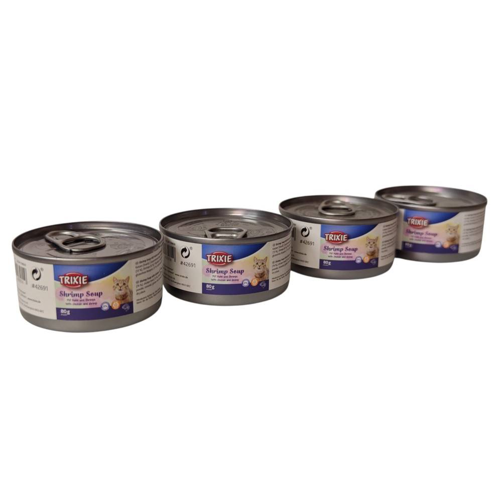Trixie - Soupe au poulet et aux crevettes 4 x 80 g pour chat - Image 2