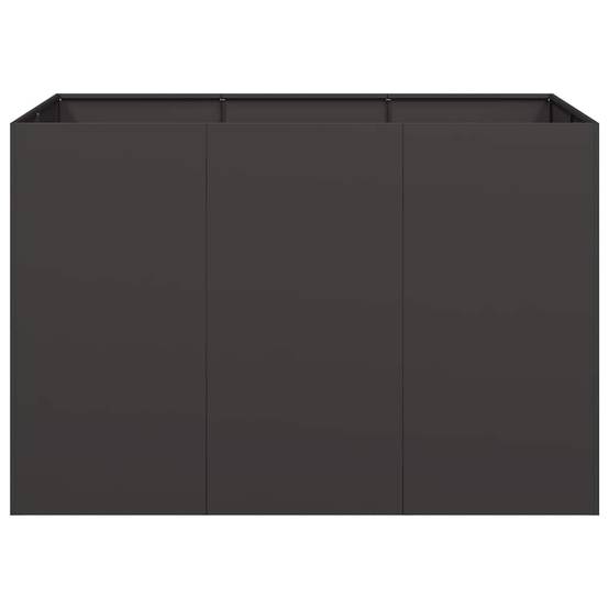 Jardinière | Pot de fleurs | Cache-pot | Bac à fleurs noir 120x80x80 cm acier - Image 4
