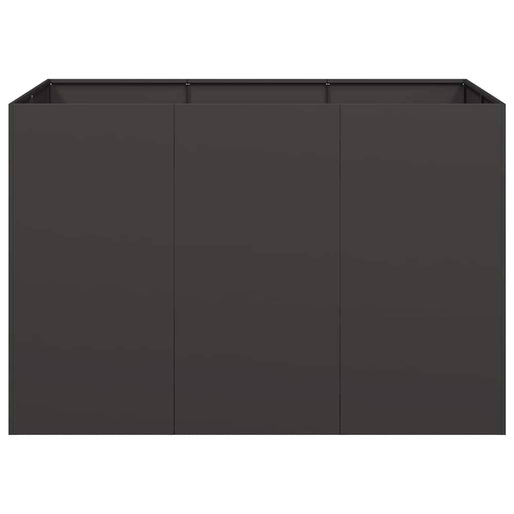 Jardinière | Pot de fleurs | Cache-pot | Bac à fleurs noir 120x80x80 cm acier - Image 4