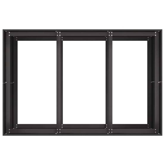 Jardinière | Pot de fleurs | Cache-pot | Bac à fleurs noir 120x80x80 cm acier - Image 5
