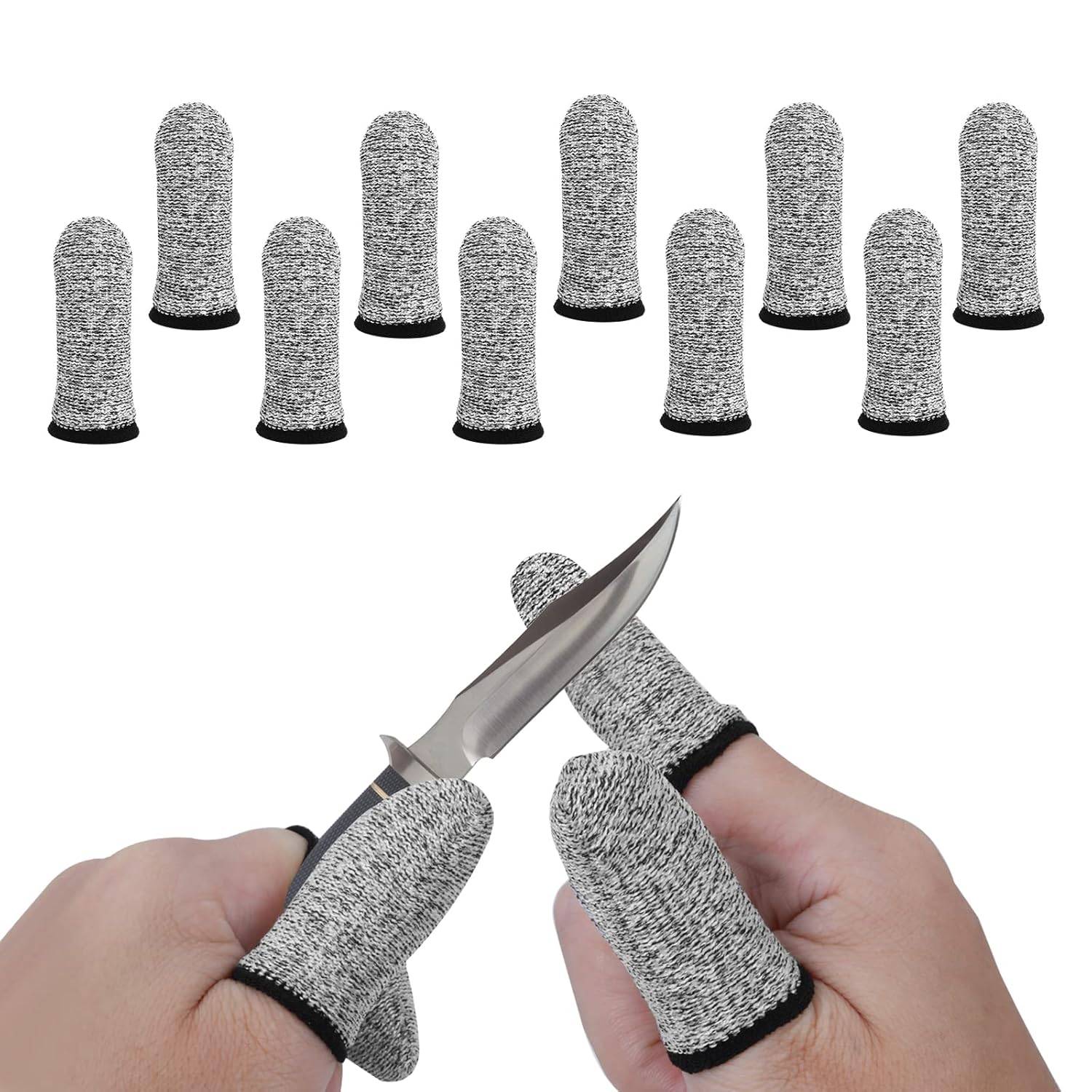 Lot de 10 protège-doigts réutilisables et respirants pour le travail, la cuisine, le jardin, la sculpture-Lytech - Image 1
