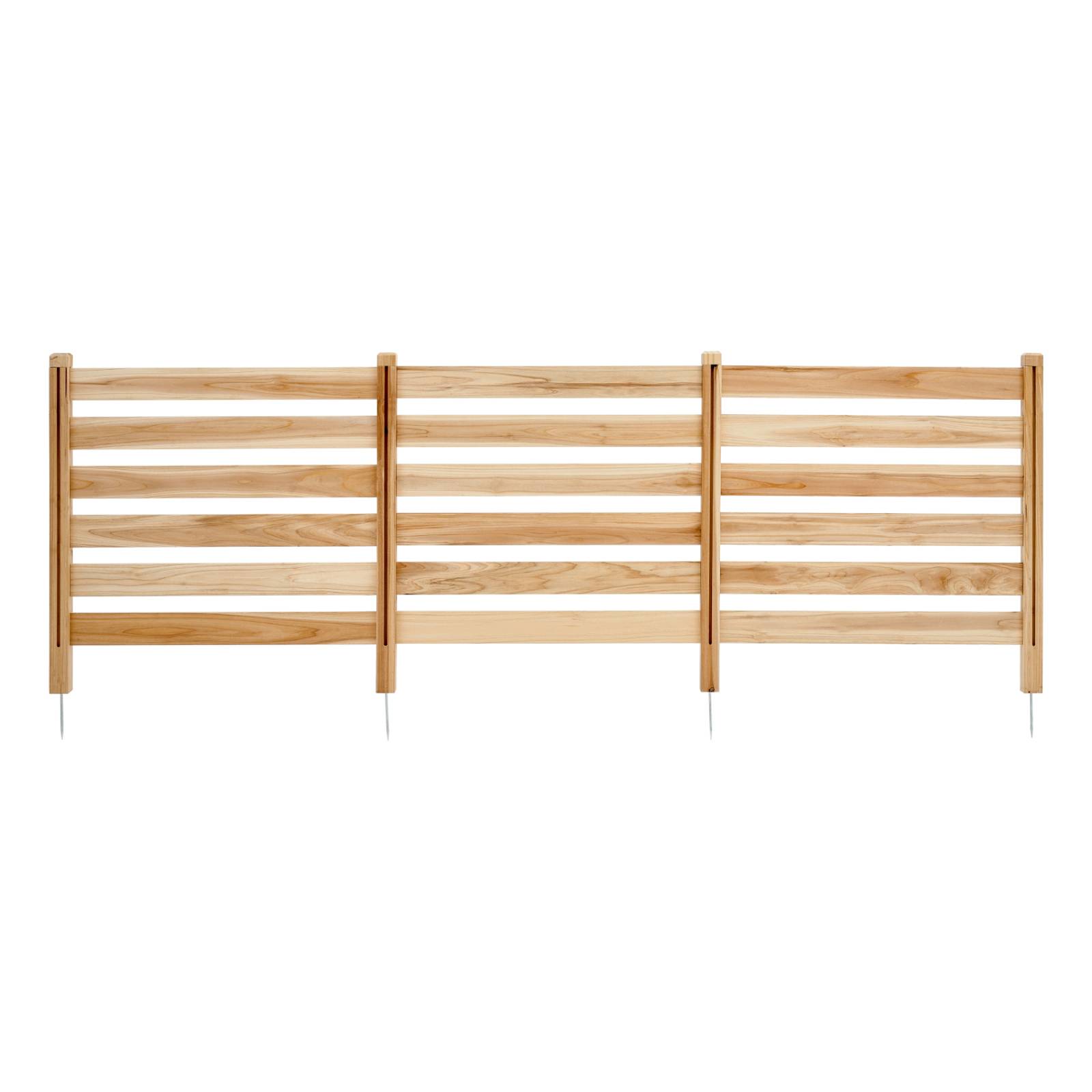 VEVOR Clôture confidentialité bois 91x91cm, 3 panneaux, piquets métal, brise-vue extérieur, jardin. - Image 8