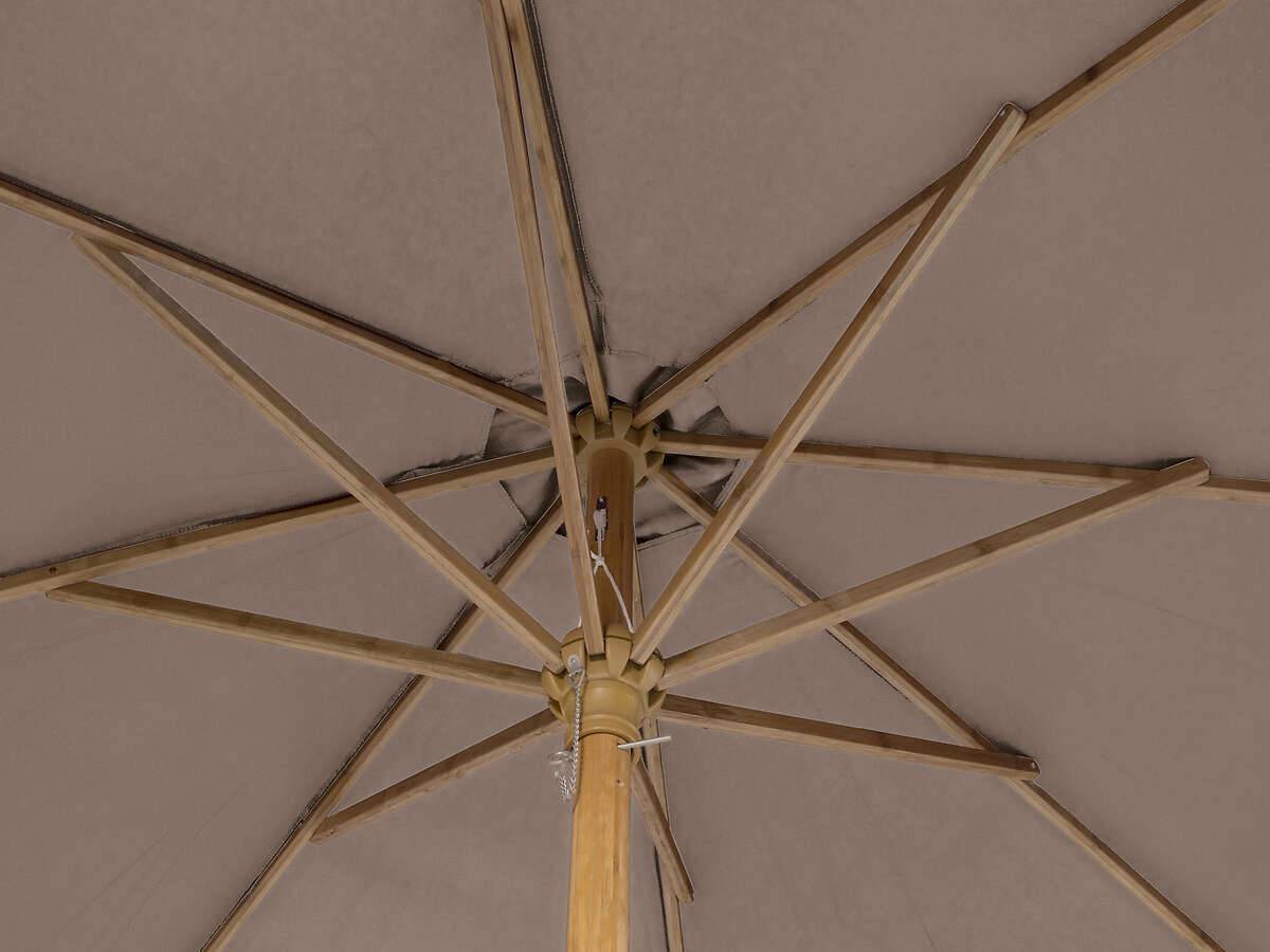 Hesperide - Parasol droit rond Tinaei Taupe - 3 m + Housse protection - Hespéride - Image 4