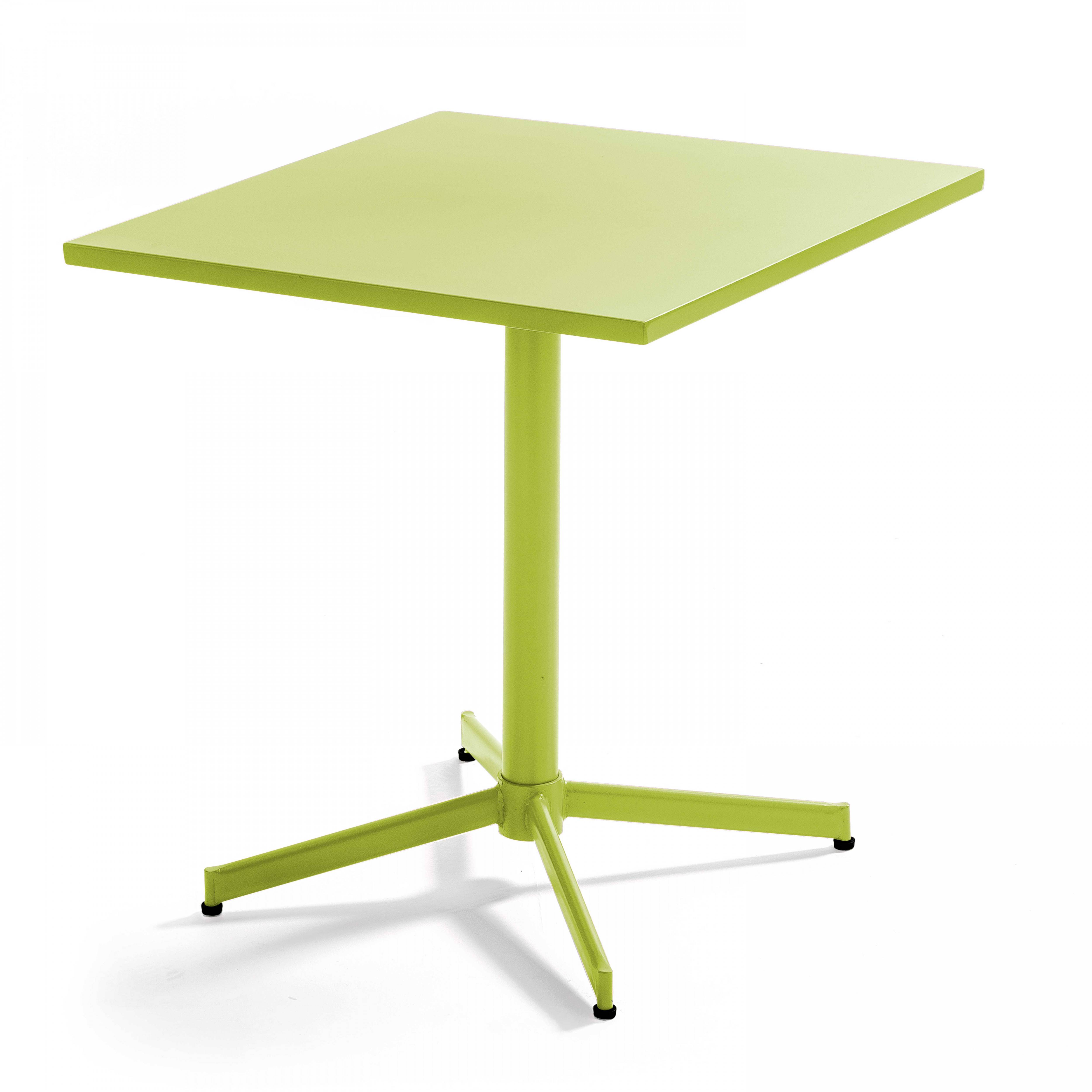 Oviala - Ensemble table carrée de jardin inclinable et 2 chaises bistrot vert Palavas - Oviala - Image 2