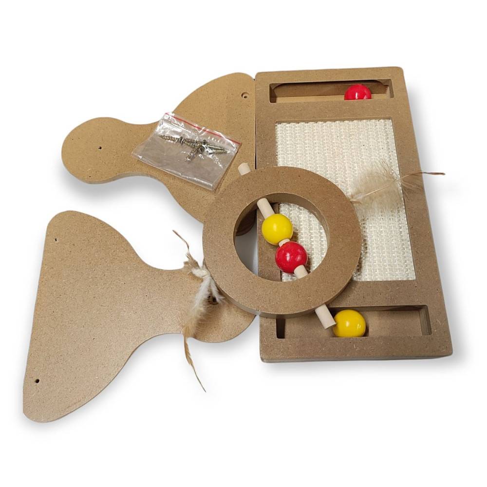 Jeux  tumbler pour gratter, en bois 30 cm pour chat . - Image 3