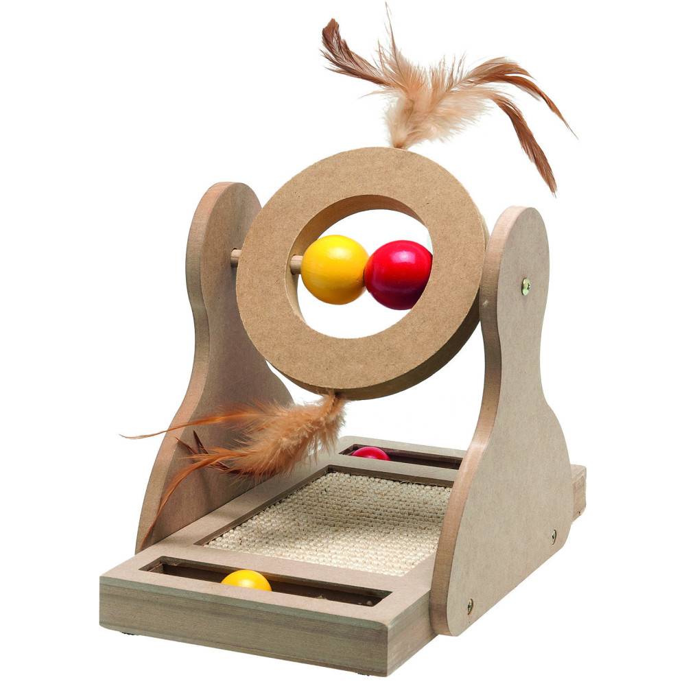 Jeux  tumbler pour gratter, en bois 30 cm pour chat . - Image 1