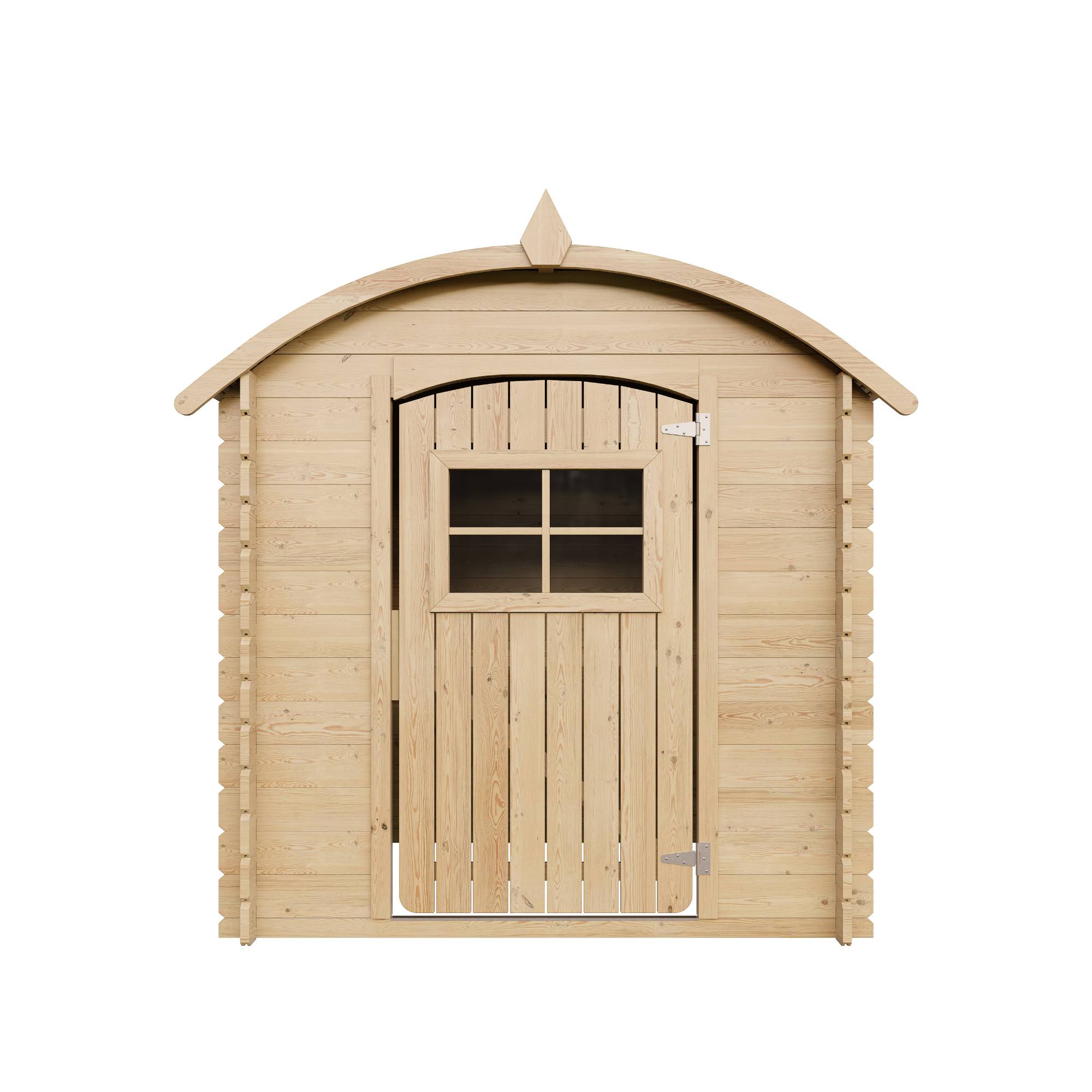 Timbela - Maison en bois pour enfants 112x146xH145 cm / 1.1 m² avec plancher - Maison jardin enfant exterieur bois - 19 mm d’épaisseur - Timbela M505 - Image 2