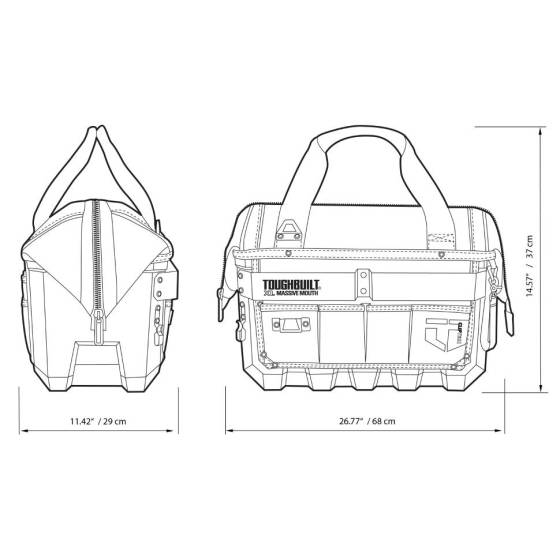 Grand sac à outils L avec base étanche - TOUGHBUILT - TB-CT-62-20-BEA - Image 7
