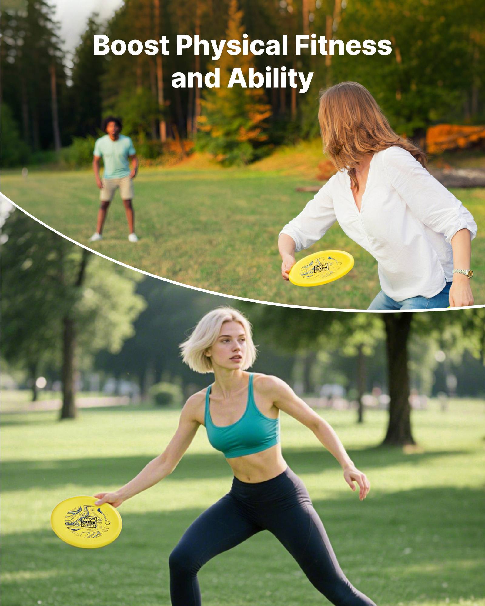 Vevor - VEVOR Ensemble Disc Golf 3 pièces, driver, mid-range et putter en TPE durable, kit d'initiation portable pour parc, jardin, plage et pelouse. - Image 4