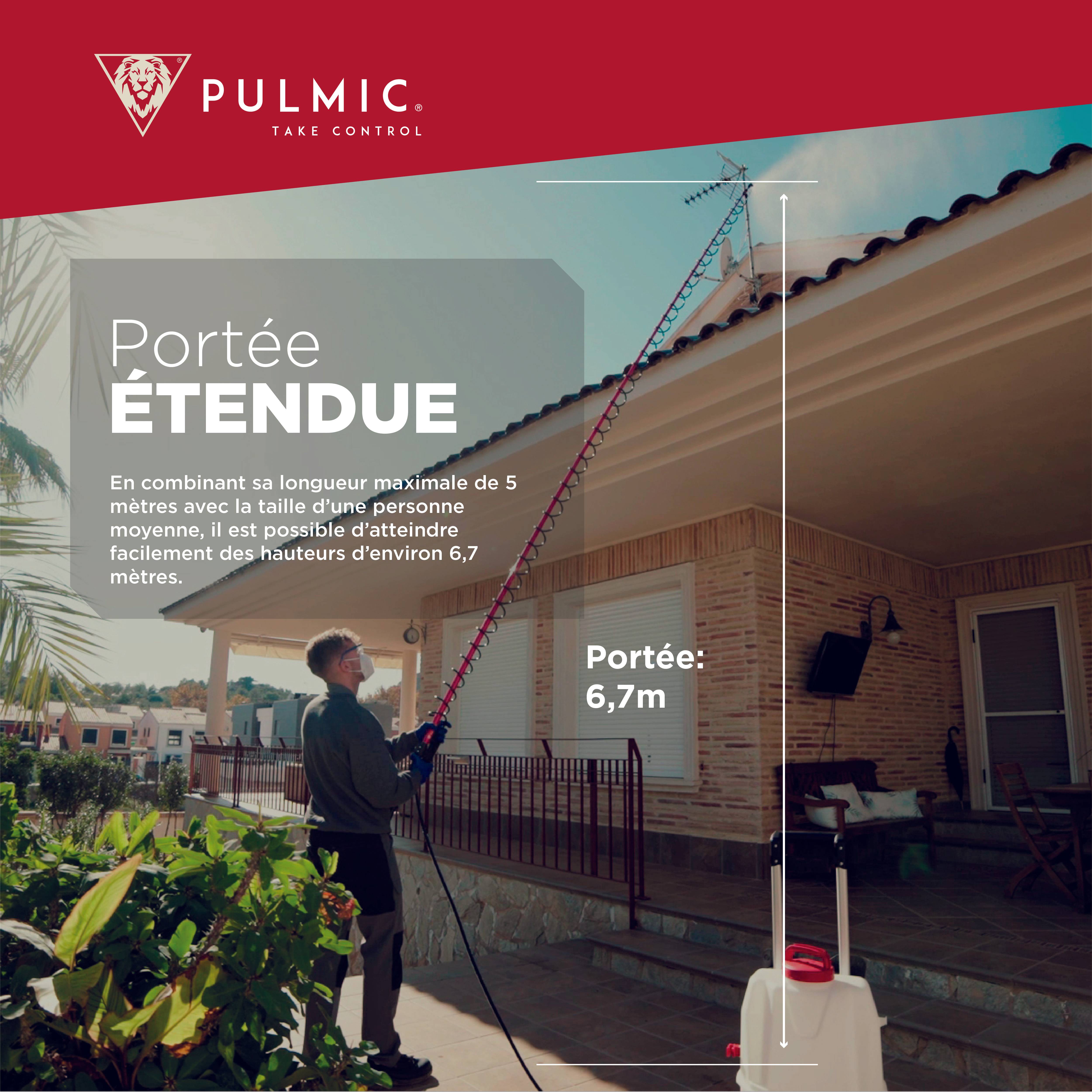 Pulmic Lance de Pulvérisation Télescopique 5 m d'Hauteur – Perche en Fibre de Verre Légère. Idéale pour le Démoussage, - Image 9