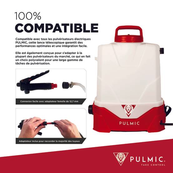 Pulmic Lance de Pulvérisation Télescopique 5 m d'Hauteur – Perche en Fibre de Verre Légère. Idéale pour le Démoussage, - Image 8