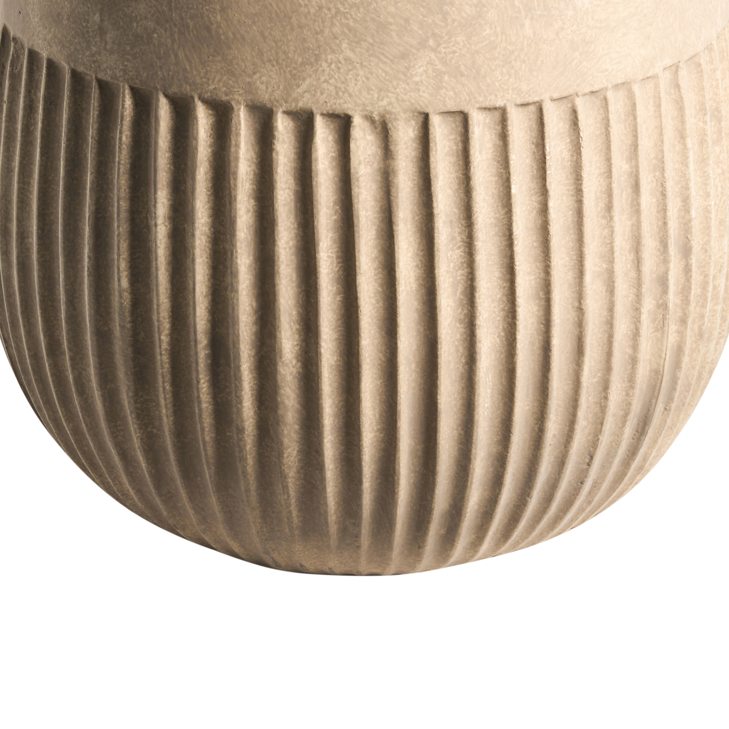 Cache-pot d'extérieur Fibre d'argile Beige PYLAROS - Beliani - Image 5