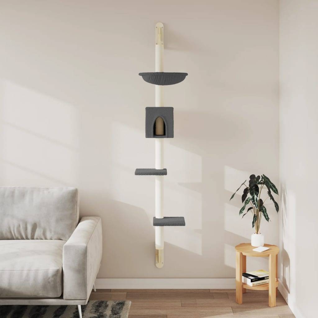 Vidaxl - Arbre à chat mural avec griffoir gris foncé 187 cm vidaXL 172400 - Image 4