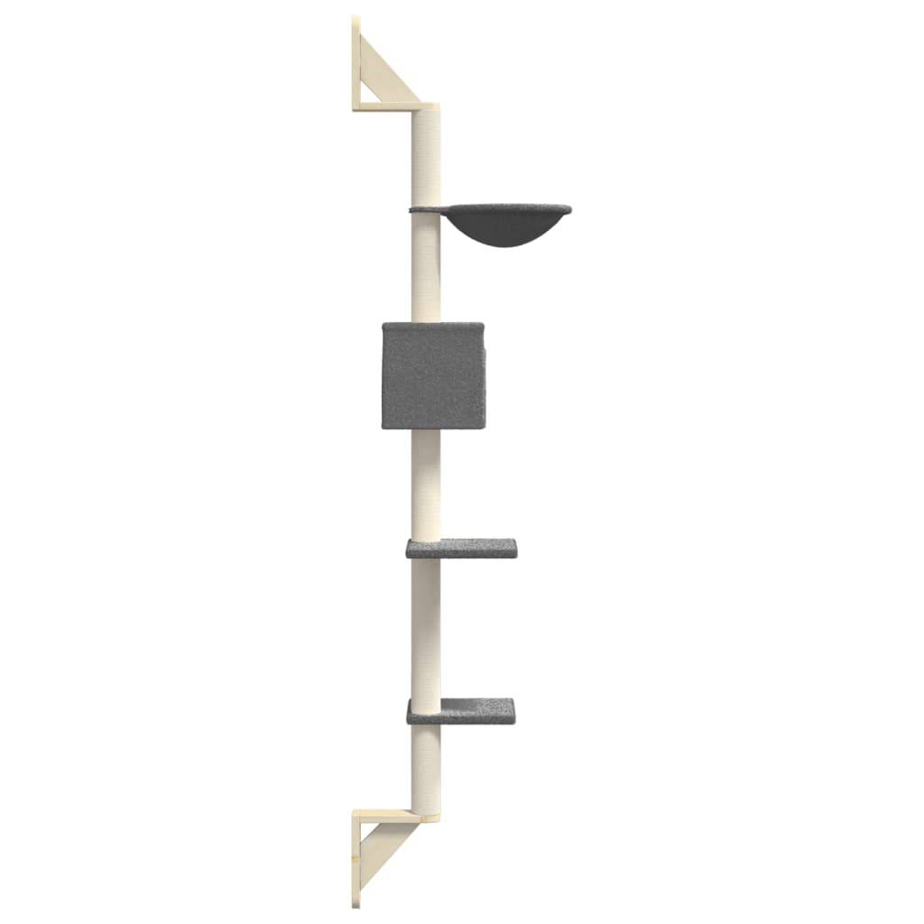 Vidaxl - Arbre à chat mural avec griffoir gris foncé 187 cm vidaXL 172400 - Image 6