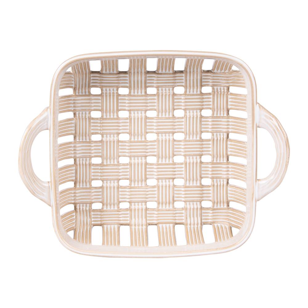 Corbeille Tressée beige 29x23 cm - Image 2