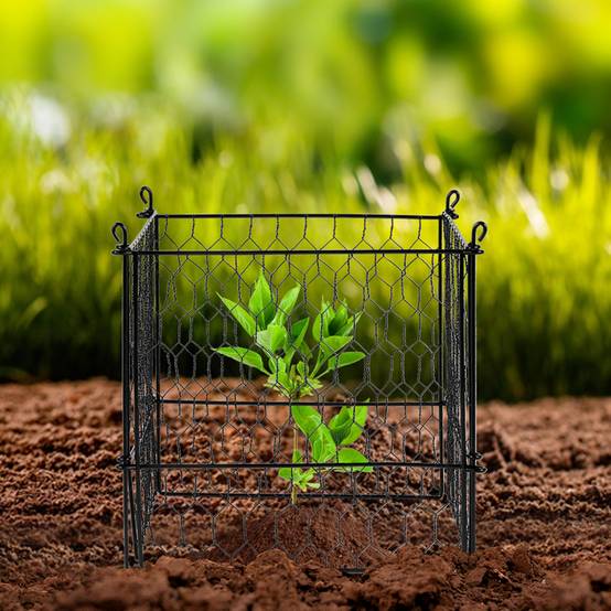 VEVOR Lot 4 protections plantes, grillage 34x34cm, maille métallique, lapins. - Image 8