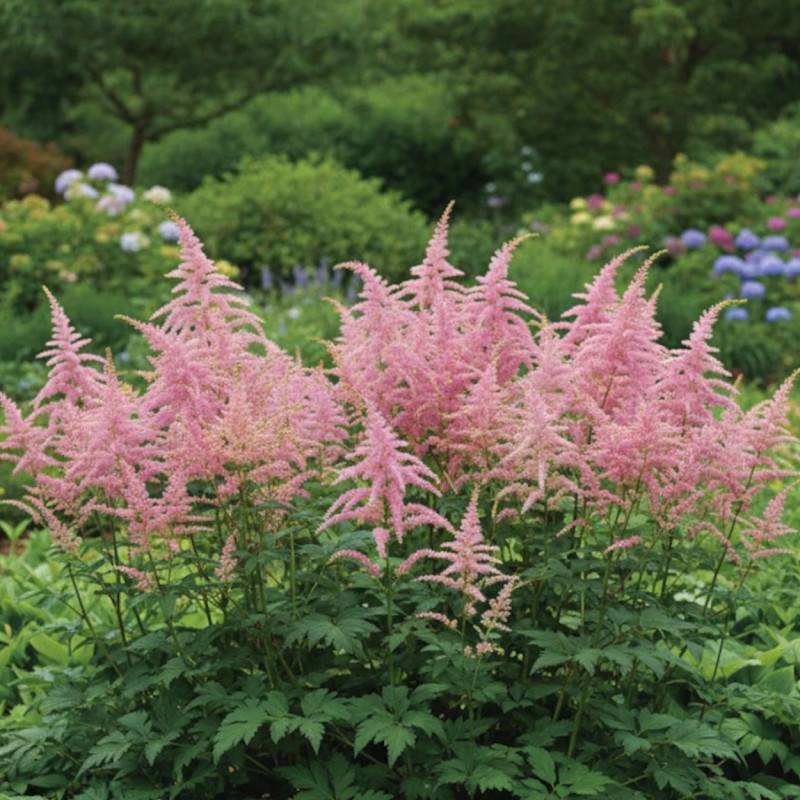 Astilbe d'Arends Bressingham Beauty à fleurs Rose/ - feuillage Caduc - Godet - 5/20 cm - Image 1