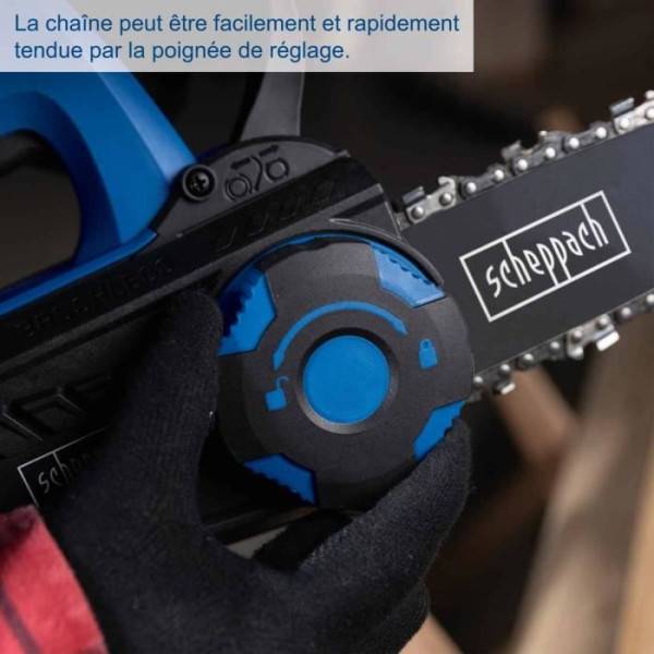 Scheppach - Tronçonneuse sans fil SCHEPPACH BC-TCS200-X - SET L - 20cm - Batterie 4Ah + 1 chargeur 2.4A - Image 4