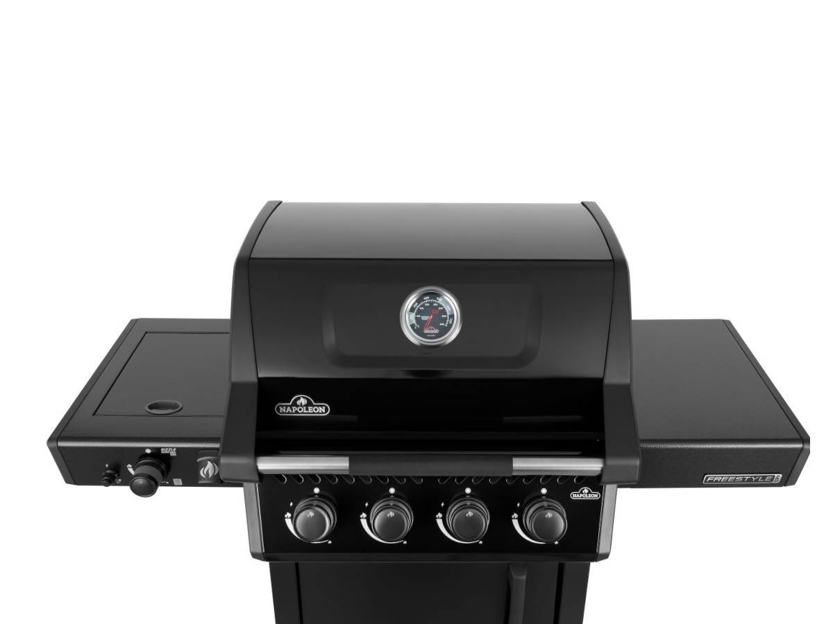 Napoleon - Barbecue gaz Freestyle 425 noir PRO 4 brûleurs + 1 sizzle zone + Housse + Plateau charbon - Napoléon - Image 5